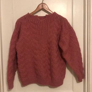 Hand made Pink Wool Sweater
